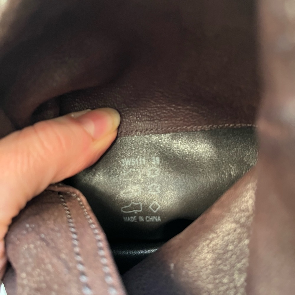 Dark Brown Prada Knee High Wedge Boots Size 9 US EU 39 Nubuk/Suede MINT Rusched - Picture 7 of 10